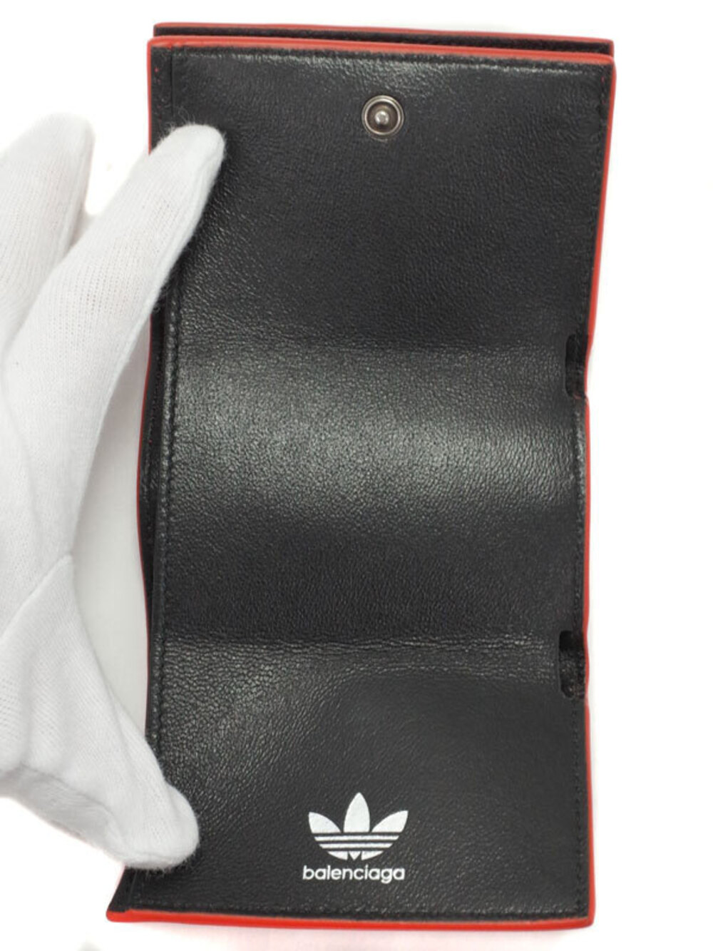Balenciaga Short fold Wallet ADIDIAS Adidas Tri Black - Picture 3 of 5